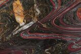 Polished Tiger Iron Stromatolite Slab - Billion Years #221796-1